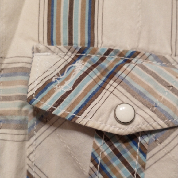 American Eagle Plaid Short Sleeves Shirt XL Cotton - Picture 7 of 11